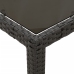 Set comedor de jardín 3 pzas con cojines ratán sintético negro