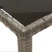 Set comedor de jardín 3 piezas con cojines ratán sintético gris