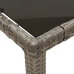 Set comedor de jardín 5 piezas con cojines ratán sintético gris