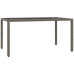Set comedor de jardín 5 piezas con cojines ratán sintético gris