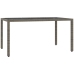 Set comedor jardín 7 pzas y cojines ratán sintético gris