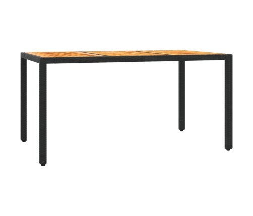 Set de muebles jardín 5 pzas con cojines ratán sintético negro