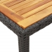 Set de comedor de jardín 7 pzas y cojines ratán sintético negro
