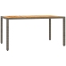 Set comedor de jardín 5 piezas con cojines ratán sintético gris