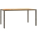 Set comedor jardín 7 pzas y cojines ratán sintético gris