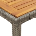 Set comedor jardín 7 pzas y cojines ratán sintético gris