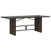 Set comedor de jardín 7 pzas con cojines ratán sintético marrón