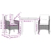 Set comedor de jardín 3 pzas con cojines ratán sintético negro