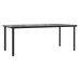 Set de comedor de jardín 9 pzas y cojines ratán sintético negro