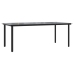 Set de comedor de jardín 9 pzas y cojines ratán sintético negro