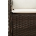 Set comedor de jardín 7 pzas con cojines ratán sintético marrón