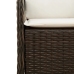 Set comedor de jardín 7 pzas con cojines ratán sintético marrón