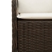 Set comedor para jardín 9 pzas y cojines ratán sintético marrón