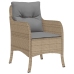 Set comedor de jardín 9 pzas con cojines ratán sintético beige