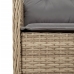 Set comedor de jardín 9 pzas con cojines ratán sintético beige