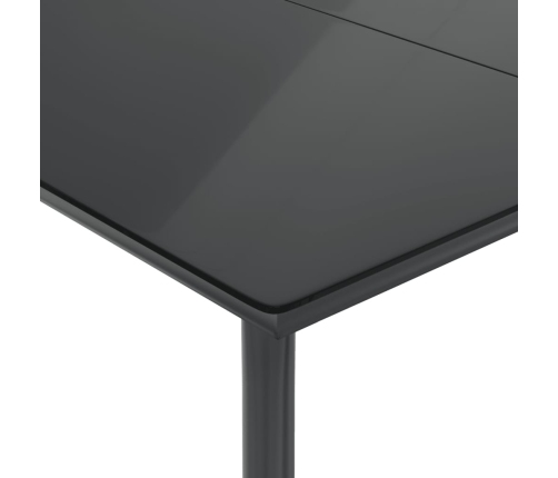 Set comedor de jardín 5 pzas cojines ratán sintético gris claro