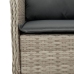 Set comedor de jardín 5 pzas cojines ratán sintético gris claro