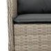 Set comedor de jardín 9 pzas cojines ratán sintético gris claro