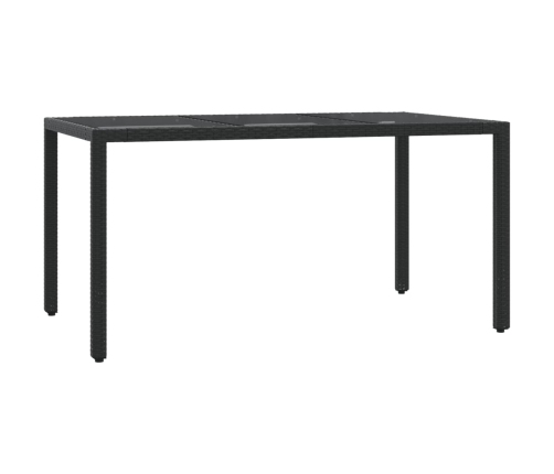 Set de muebles jardín 5 pzas con cojines ratán sintético negro