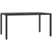 Set de muebles jardín 5 pzas con cojines ratán sintético negro