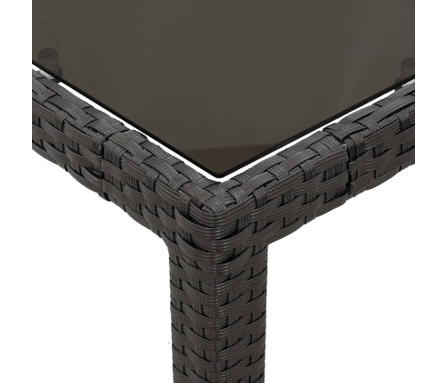 Set de muebles jardín 5 pzas con cojines ratán sintético negro