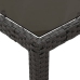 Set de muebles jardín 5 pzas con cojines ratán sintético negro