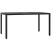 Set de comedor de jardín 7 pzas y cojines ratán sintético negro