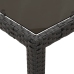 Set de comedor de jardín 7 pzas y cojines ratán sintético negro