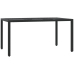 Set de muebles jardín 5 pzas con cojines ratán sintético negro