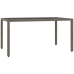 Set comedor de jardín 5 piezas con cojines ratán sintético gris