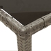 Set comedor jardín 7 pzas y cojines ratán sintético gris