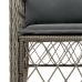 Set comedor jardín 9 pzas y cojines ratán sintético gris