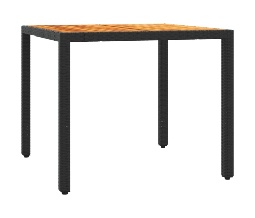 Set de muebles jardín 5 pzas con cojines ratán sintético negro