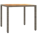 Set comedor de jardín 5 piezas con cojines ratán sintético gris