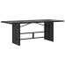 Set de comedor de jardín 9 pzas y cojines ratán sintético negro