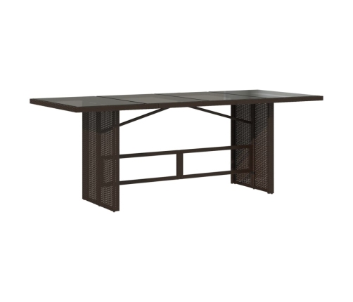 Set comedor para jardín 9 pzas y cojines ratán sintético marrón