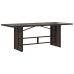 Set comedor para jardín 9 pzas y cojines ratán sintético marrón