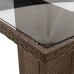 Set comedor para jardín 9 pzas y cojines ratán sintético marrón
