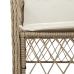 Set comedor de jardín 9 pzas con cojines ratán sintético beige