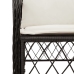 Set de comedor de jardín 7 pzas y cojines ratán sintético negro