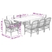 Set de comedor de jardín 9 pzas y cojines ratán sintético negro