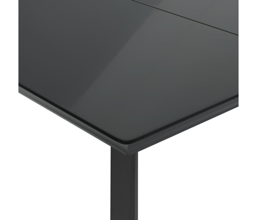 Set de muebles jardín 5 pzas con cojines ratán sintético negro