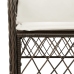 Set comedor para jardín 9 pzas y cojines ratán sintético marrón