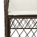 Set comedor para jardín 9 pzas y cojines ratán sintético marrón