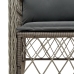 Set comedor jardín 9 pzas y cojines ratán sintético gris