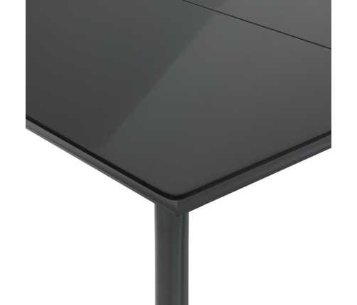 Set comedor jardín 9 pzas y cojines ratán sintético gris