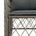 Set comedor jardín 9 pzas y cojines ratán sintético gris