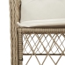 Set comedor de jardín 9 pzas con cojines ratán sintético beige
