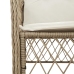 Set comedor de jardín 5 pzas con cojines ratán sintético beige