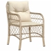 Set comedor de jardín 9 pzas con cojines ratán sintético beige